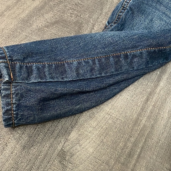 Oshkosh B'gosh Boy Blue Jean Bib Overalls 12-18 months lined flannel NEW - Picture 5 of 6